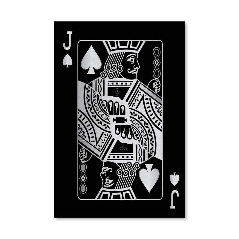 Jack of Spades - Silver Canvas