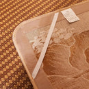 GobekUsa Jacquard Cool Down Rattan Mat - Natural Rattan & Ice Rayon Bed Cooling Mat