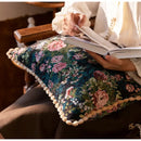 GobekUsa Jacquard Farmhouse Decor Pillow Case 45x45cm European Retro Style Floral Evening