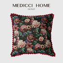 GobekUsa Jacquard Farmhouse Decor Pillow Case 45x45cm European Retro Style Floral Evening