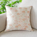 Jacquard floral pillow cover pink & green bedroom decor by Decorbites