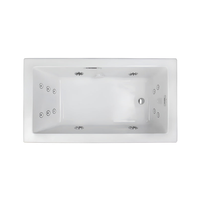 Jacuzzi Elara 72" Drop-In Whirlpool Bathtub With 10 AccuPro Jet [JELA7242WRL2HX] (SAK32651)