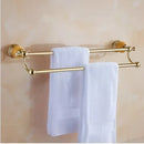 GobekUsa Brass & Jade Gold Bathroom Accessories Set: Paper Holder, Towel Bar, Soap Basket