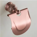 GobekUsa Brass & Jade Rose Gold Bathroom Set: Paper Holder, Towel Bar, Soap Basket