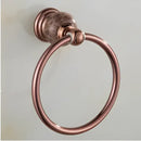 GobekUsa Brass & Jade Rose Gold Bathroom Set: Paper Holder, Towel Bar, Soap Basket