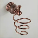 GobekUsa Brass & Jade Rose Gold Bathroom Set: Paper Holder, Towel Bar, Soap Basket