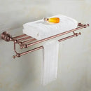 GobekUsa Brass & Jade Rose Gold Bathroom Set: Paper Holder, Towel Bar, Soap Basket