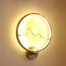 GobekUsa Jade Stone LED Wall Sconce with Gold Ring for Contemporary Clothing Store Lighting