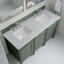 James Martin Brittany 60" Double Bathroom Vanity, Smokey Celadon