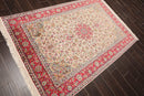 4'3"x6'3"Persian Oriental Area Rug Hand Knotted 100% Silk Traditional 400 KPSI