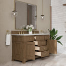 James Martin Brookfield 60" Double Bathroom Vanity, Pecan