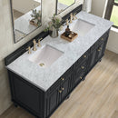James Martin Lorelai 72" Double Bathroom Vanity, Black Onyx