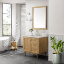 James Martin Laurent 36" Dual Mount Single Bathroom Vanity, Light Natural Oak