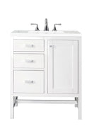 James Martin Addison 30" Single Bathroom Vanity, Glossy White