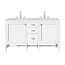 James Martin Addison 60" Double Bathroom Vanity, Glossy White