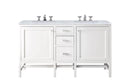 James Martin Addison 60" Double Bathroom Vanity, Glossy White