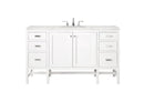 James Martin Addison 60" Single Bathroom Vanity, Glossy White