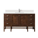 James Martin Addison 60" Single Bathroom Vanity, Mid-Century Acacia