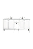 James Martin Addison 72" Double Bathroom Vanity, Glossy White