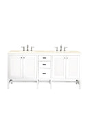 James Martin Addison 72" Double Bathroom Vanity, Glossy White