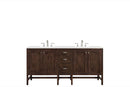 James Martin Addison 72" Double Bathroom Vanity, Mid-Century Acacia