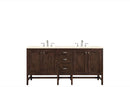 James Martin Addison 72" Double Bathroom Vanity, Mid-Century Acacia