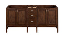 James Martin Addison 72" Double Bathroom Vanity, Mid-Century Acacia