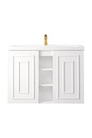 James Martin Alicante' 39.5" Floating Single Bathroom Vanity, Glossy White