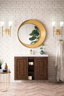 James Martin Alicante' 39.5" Floating Single Bathroom Vanity, Mid-Century Acacia