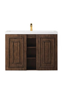 James Martin Alicante' 39.5" Floating Single Bathroom Vanity, Mid-Century Acacia