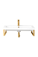 James Martin Boston 15.25" Floating Wall Bracket, Radiant Gold