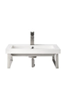 James Martin Boston 18" Floating Wall Bracket, Brushed Nickel