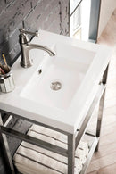 James Martin Boston 20" Single Console Vanity, Brushed Nickel