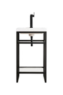 James Martin Boston 20" Single Console Vanity, Matte Black