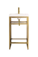 James Martin Boston 20" Single Console Vanity, Radiant Gold