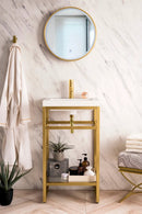 James Martin Boston 20" Single Console Vanity, Radiant Gold