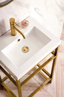 James Martin Boston 20" Single Console Vanity, Radiant Gold