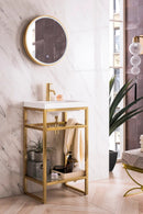 James Martin Boston 20" Single Console Vanity, Radiant Gold