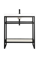 James Martin Boston 31.5" Single Console Vanity, Matte Black