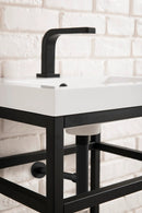 James Martin Boston 31.5" Single Console Vanity, Matte Black