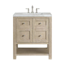 James Martin Breckenridge 30" Single Bathroom Vanity, Whitewashed Oak