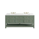 James Martin Breckenridge 72" Double Bathroom Vanity, Smokey Celadon