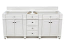 James Martin Bristol 72" Double Bathroom Vanity, Bright White