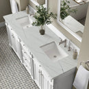 James Martin Bristol 72" Double Bathroom Vanity, Bright White