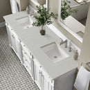 James Martin Bristol 72" Double Bathroom Vanity, Bright White