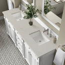James Martin Bristol 72" Double Bathroom Vanity, Bright White