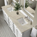 James Martin Bristol 72" Double Bathroom Vanity, Bright White