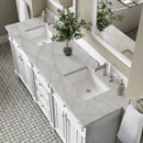 James Martin Bristol 72" Double Bathroom Vanity, Bright White