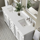James Martin Bristol 72" Double Bathroom Vanity, Bright White