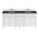 James Martin Brittany 72" Double Bathroom Vanity, Bright White